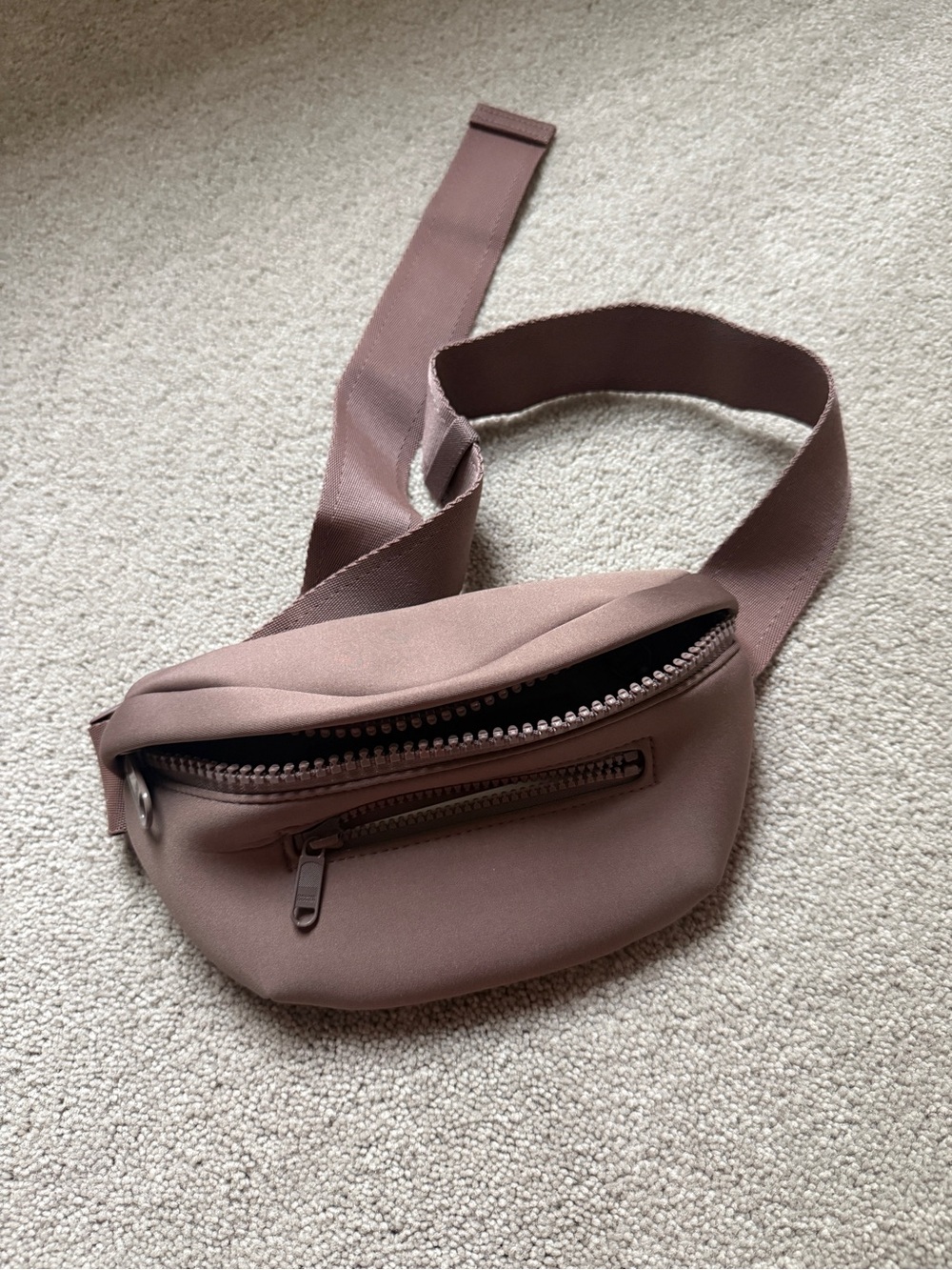 NEW Dagne Dover Mauve Crossbody Belt Bag - Casual Hands-Free Sling